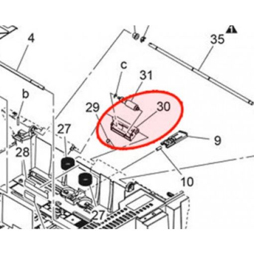 Min A0VD621100 Holder C3110/C3350