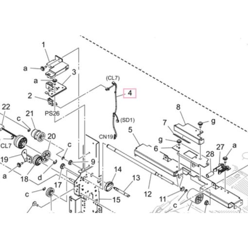 Min A161N12200 Paperfeed Drive harness B368