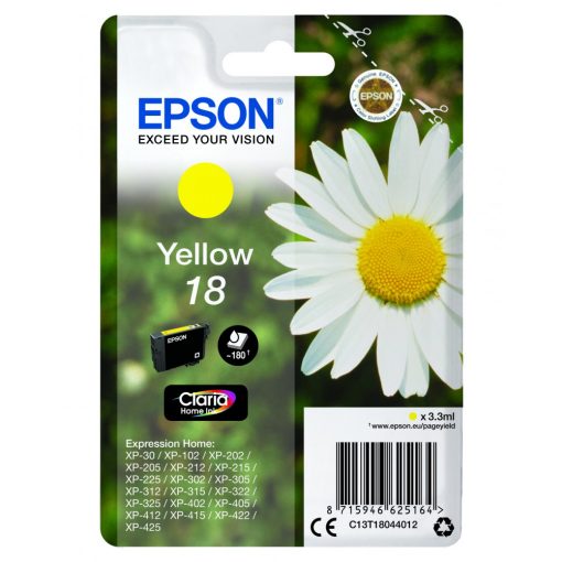 Epson T1804 Genuin Yellow Ink Cartridge