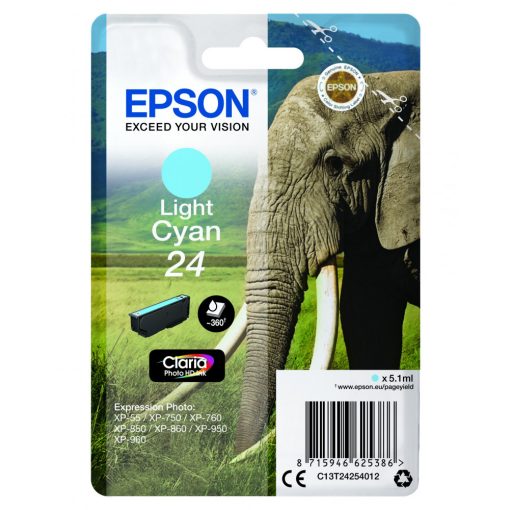 Epson T2425 Genuin Világos Cyan Ink Cartridge