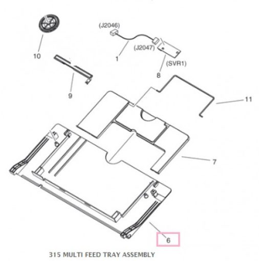 CA FC7-9522 Tray lower IR2380/IR3580