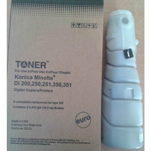 MINOLTA Di250 DR 302B Utángyártott Fekete Toner