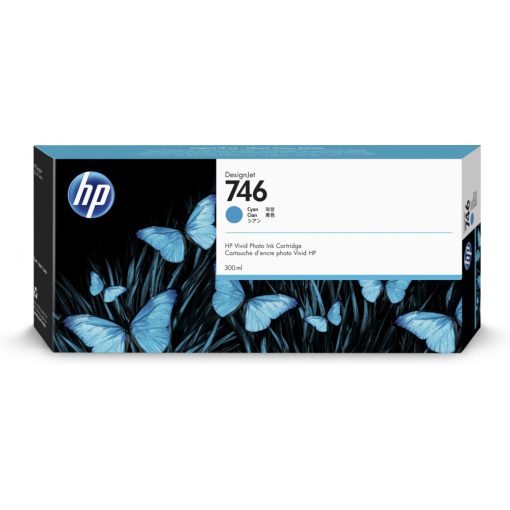 HP P2V80A HP746 Eredeti Cián Plotter Tintapatron